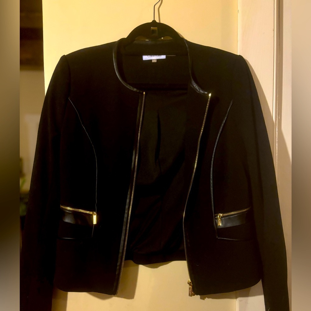 Calvin Klein Zipper Accent Blazer